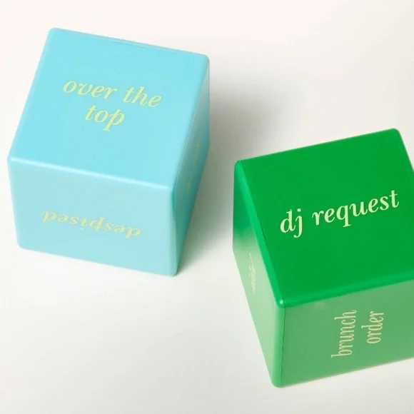 Kate Spade Conversation Starter Dice Green/Blue Polka Dot New in Box - Picture 2 of 3